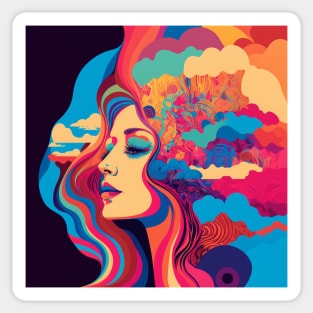 Psychedelic Girl Sticker